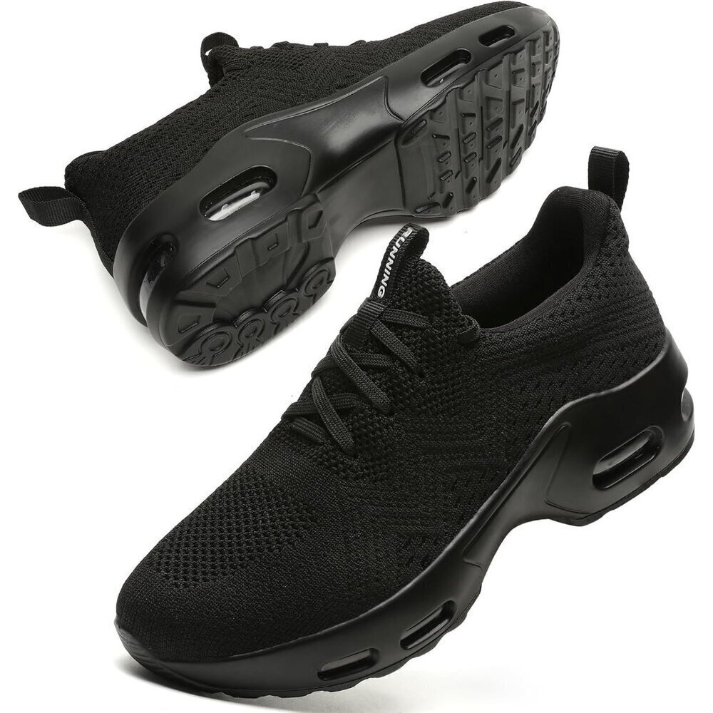 🆕Women's Black Lightweight Mesh Running Sneakers Walking Athletic Shoes